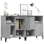 vidaXL Buffets 2 Pièces gris béton 60x35x70 cm bois d'ingénierie