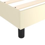vidaXL Sommier à lattes de lit avec matelas Crème 200x200cm Similicuir