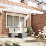 vidaXL Auvent Rétractable Blanc 250 x 200 cm tissu