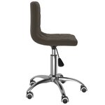 Vidaxl chaises pivotantes à manger lot de 2 gris foncé velours