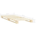 vidaXL Cadre de lit de palette Bois de pin massif 100x200 cm