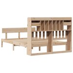 vidaXL Lit bibliothèque sans matelas 140x190 cm bois de pin massif