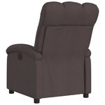 vidaXL Fauteuil inclinable Marron foncé Tissu