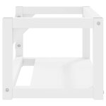 vidaXL Cadre de lavabo de salle de bain mural Blanc 59x38x31 cm Fer