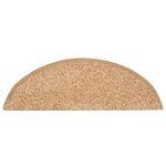 vidaXL Tapis de marches d'escalier 15 Pièces Doré 56x17x3 cm