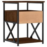vidaXL Tables de chevet 2Pièces chêne marron 40x42x55cm bois d'ingénierie