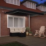 vidaXL Tissu de auvent Noir 350 x 250 cm Polyester