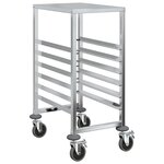 vidaXL Chariot à plateaux 6 bacs GN 39x55x87 cm acier inoxydable