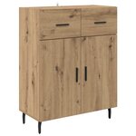 vidaXL Buffet Chêne artisanal 69 5 x 34 x 90 cm Bois d'ingénierie