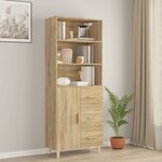 vidaXL Buffet haut Chêne sonoma Bois d'ingénierie