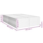 vidaXL Cadre de lit sans matelas bleu 140x200 cm tissu