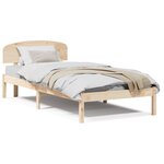 vidaXL Cadre de lit avec tête de lit 80x200 cm Pin massif