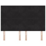vidaXL Tête de lit Montage mural avec tête de lit Noir 144 cm Velours