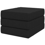 vidaXL Canapé-lit pliable 75 x 63 x 45 cm Noir