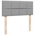vidaXL Sommier à lattes de lit et matelas gris clair 120x190 cm tissu