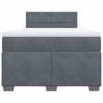 vidaXL Sommier à lattes de lit et matelas Gris foncé 120x200cm Velours