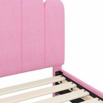 vidaXL Cadre de lit pour enfants avec tête de lit Rose 90 x 190 cm