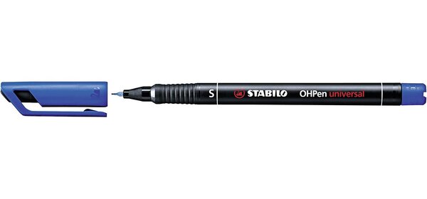 Marqueur OHPen permanent 0 4 mm S bleu STABILO