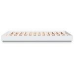 vidaXL Cadre de lit avec lumières LED blanc 150x200 cm