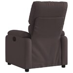 vidaXL Fauteuil inclinable Marron foncé Tissu