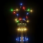 Vidaxl sapin de noël avec piquet 732 led colorées 500 cm