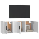 vidaXL Ensemble de meubles TV 2 Pièces Blanc Bois d'ingénierie