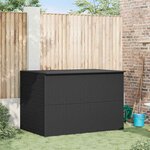 vidaXL Boîte de rangement de jardin noir 150x100x100 cm résine tressée