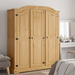 vidaXL Garde-robe avec 3 portes Gamme Corona pin mexicain