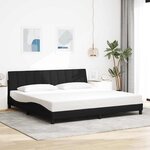 vidaXL Cadre de lit sans matelas noir 200x200 cm tissu