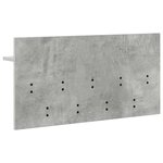 vidaXL Porte-manteau mural avec étagère Gris béton 80 x 40 x 12 cm