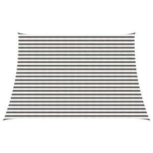 vidaXL Voile d'ombre 3 / 4 x 3 m HDPE Rectangulaire Gris clair et blanc