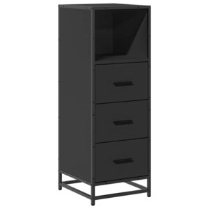 vidaXL Armoire de salle de bain noir 35x37 5x100 cm bois d'ingénierie