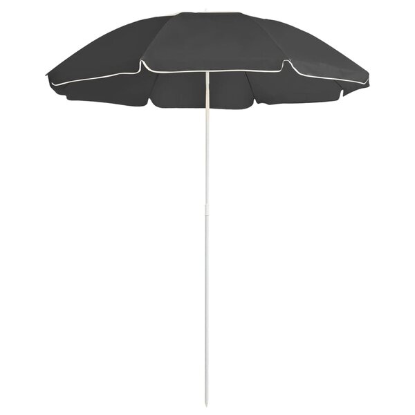 vidaXL Parasol d'extérieur avec mât en acier Anthracite 180 cm