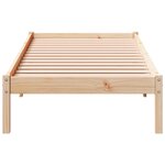vidaXL Cadre de lit extra long sans matelas 90x220 cm bois massif pin