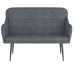 Banc banquette 110 x 76 x 80 cm velours gris foncé 02_0010514