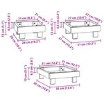 vidaXL Support de Plante 3 Pièces Marron Bois d'Acajou