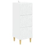 vidaXL Armoire à tiroirs Blanc 33 x 34 5 x 90 cm Bois d'ingénierie
