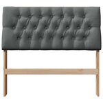 vidaXL Tête de lit capitonnée Gris foncé 100 cm Pin massif