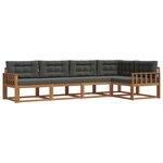 vidaXL Ensemble de canapés d'extérieur 5 pc Naturel et Anthracite