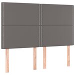vidaXL Sommier à lattes de lit avec matelas et LED Gris 140x190 cm