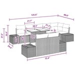 vidaXL Ensemble de canapé de jardin 9 Pièces Marron Poly rotin