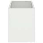 vidaXL Cache-pot de jardin Blanc 50 x 32 x 40 cm Acier laminé à froid