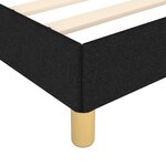 vidaXL Cadre de lit sans matelas noir 90x200 cm tissu