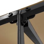 vidaXL Auvent taupe 4x3 m 180 g/m² tissu et acier