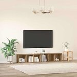vidaXL Ensemble meuble TV 2 Pièces Chêne artisanal Bois d'ingénierie