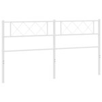 vidaXL Tête de lit de remplacement métal blanc 180 cm
