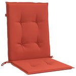 vidaXL Coussins de chaise à dossier bas lot de 4 rouge mélangé tissu