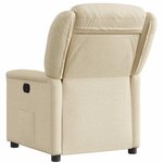 vidaXL Fauteuil inclinable électrique Crème Tissu