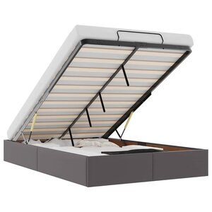 vidaXL Cadre de lit ottoman sans matelas gris 120x200 cm similicuir