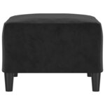 vidaXL Repose-pied Noir 70x55x41 cm Velours